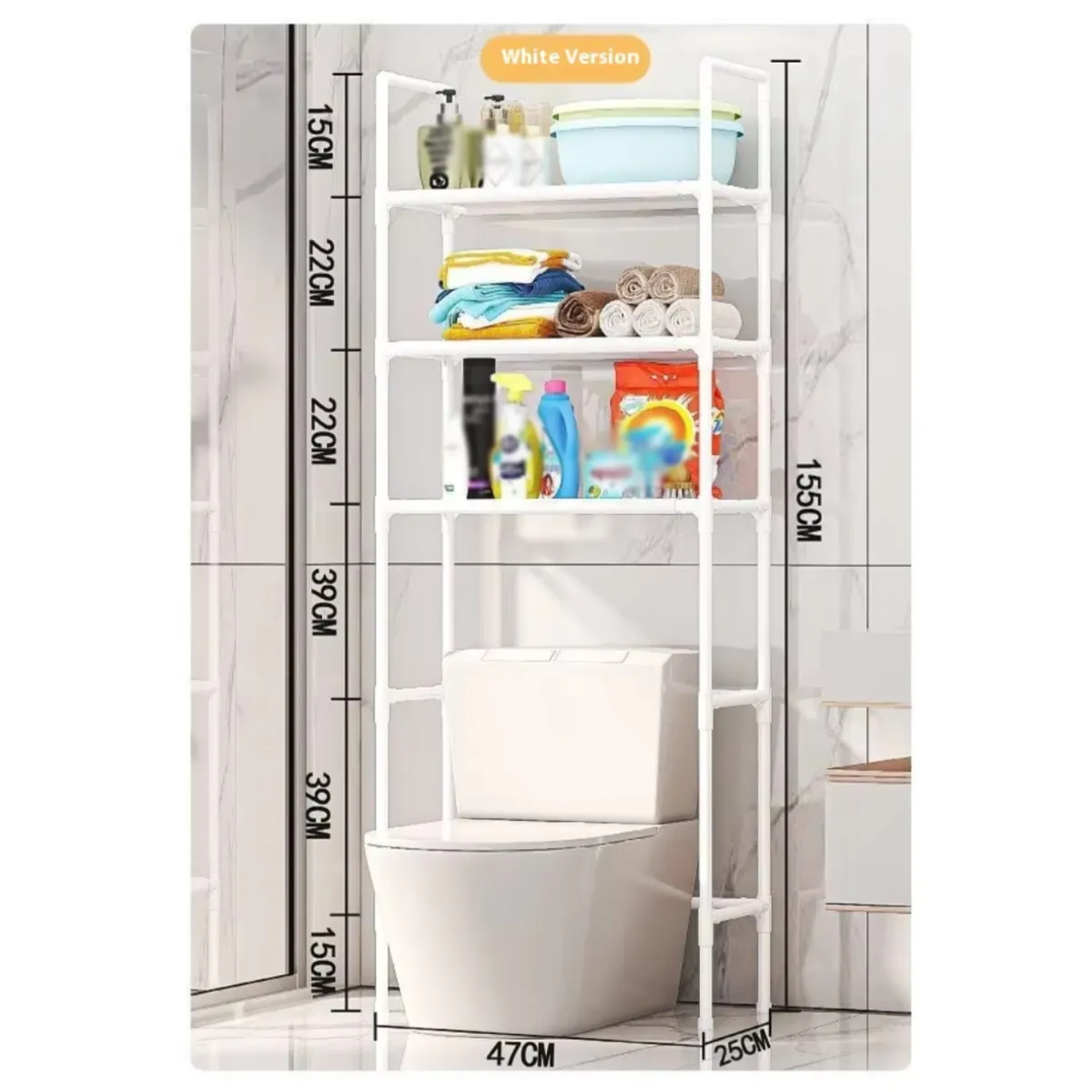 ATURE - Estante De 3 Niveles Para Baño, Lavadora E Inodoro, Ordenado
