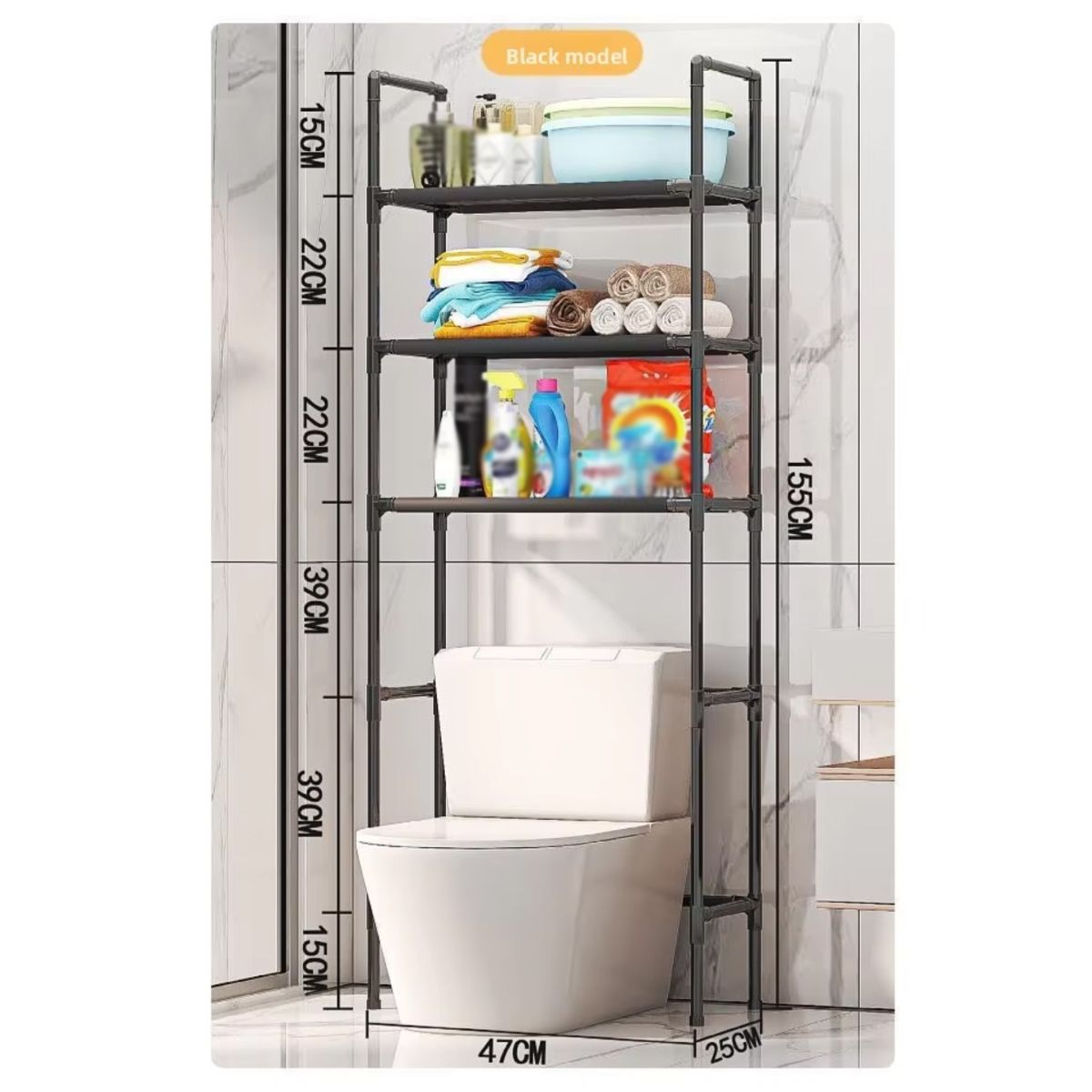 ATURE - Estante De 3 Niveles Para Baño, Lavadora E Inodoro, Ordenado