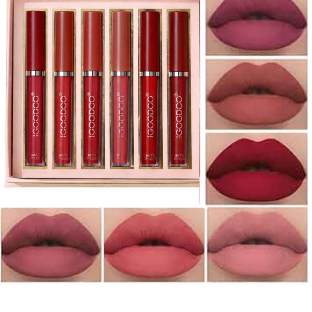 GENERICO - Set De Labiales  Matte 6 Unidades Set Regalo Premium