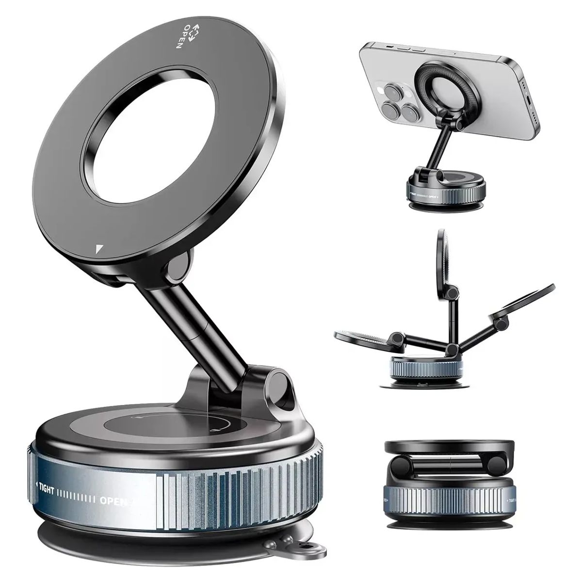 GENERICO - Soporte Magnético Teléfono Celular Iphone Imán Automovil Ventosa