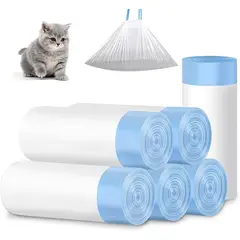 KUANGYE - Pack 150 Bolsas Arenero Automatico Para Gatos Blanco