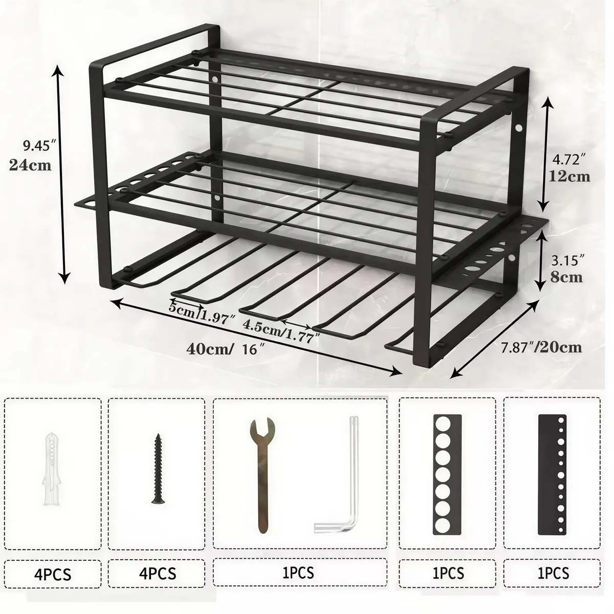 GENERICO - Repisa  Estante Organizador De Herramientas De Pared