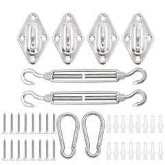 GENERAL - Stainless Parasol Accesorio Diamante Snap Screw Plateado Kit De Accesorios Para Toldos