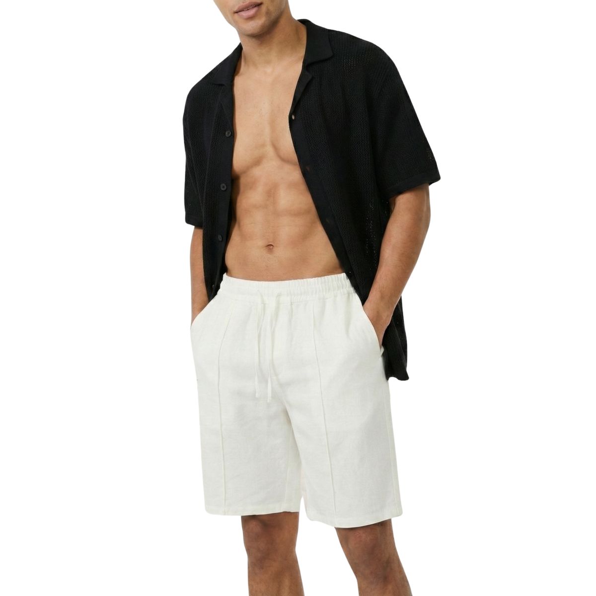 D'JOE - Short Fresco Lino Grueso Hombre