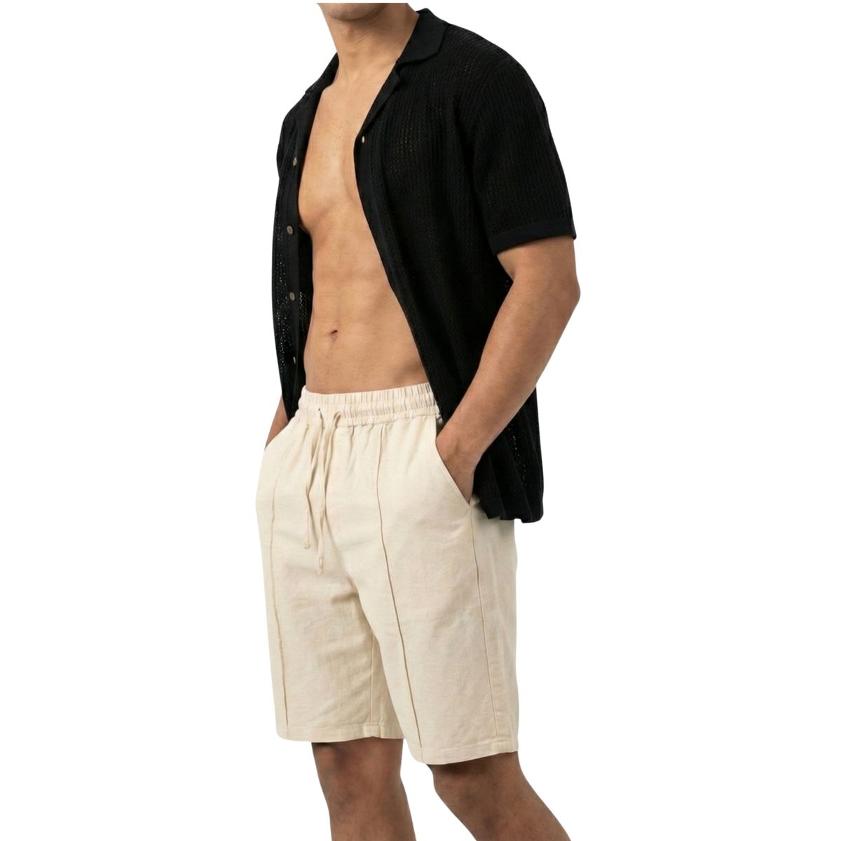 D'JOE - Short Fresco Lino Grueso Hombre