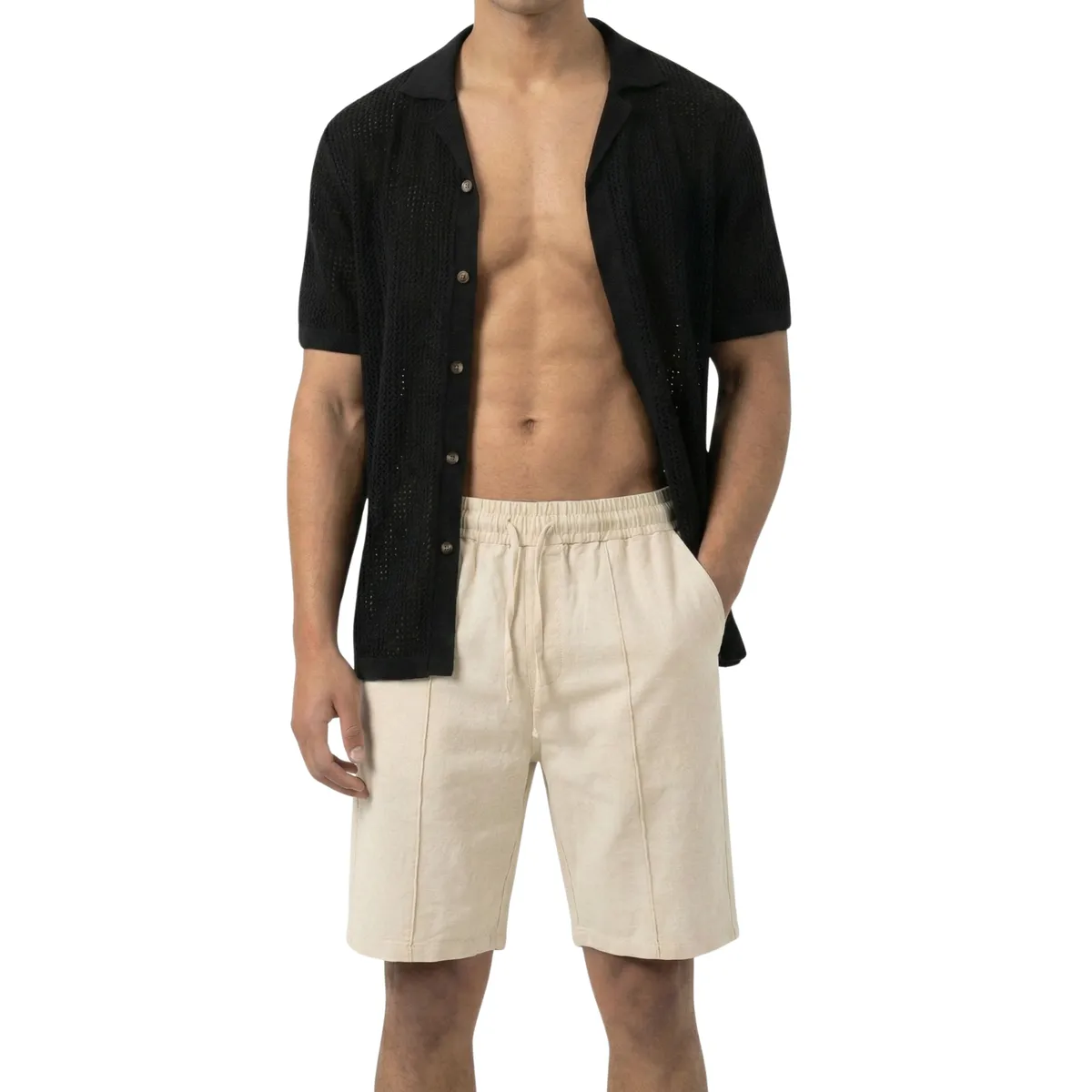 D'JOE - Short Fresco Lino Grueso Hombre