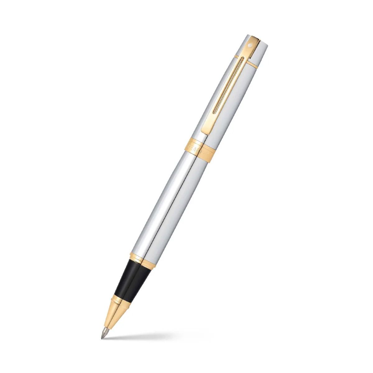 SHEAFFER - Roller Sheaffer Serie 300 Punta M Tinta Negra Cromo / Dorado