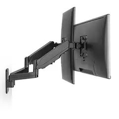 BRASFORMA - Soporte para 2 Monitores en Pared 17" a 32" 18Kg 360° Resorte a gas sbrm114D -