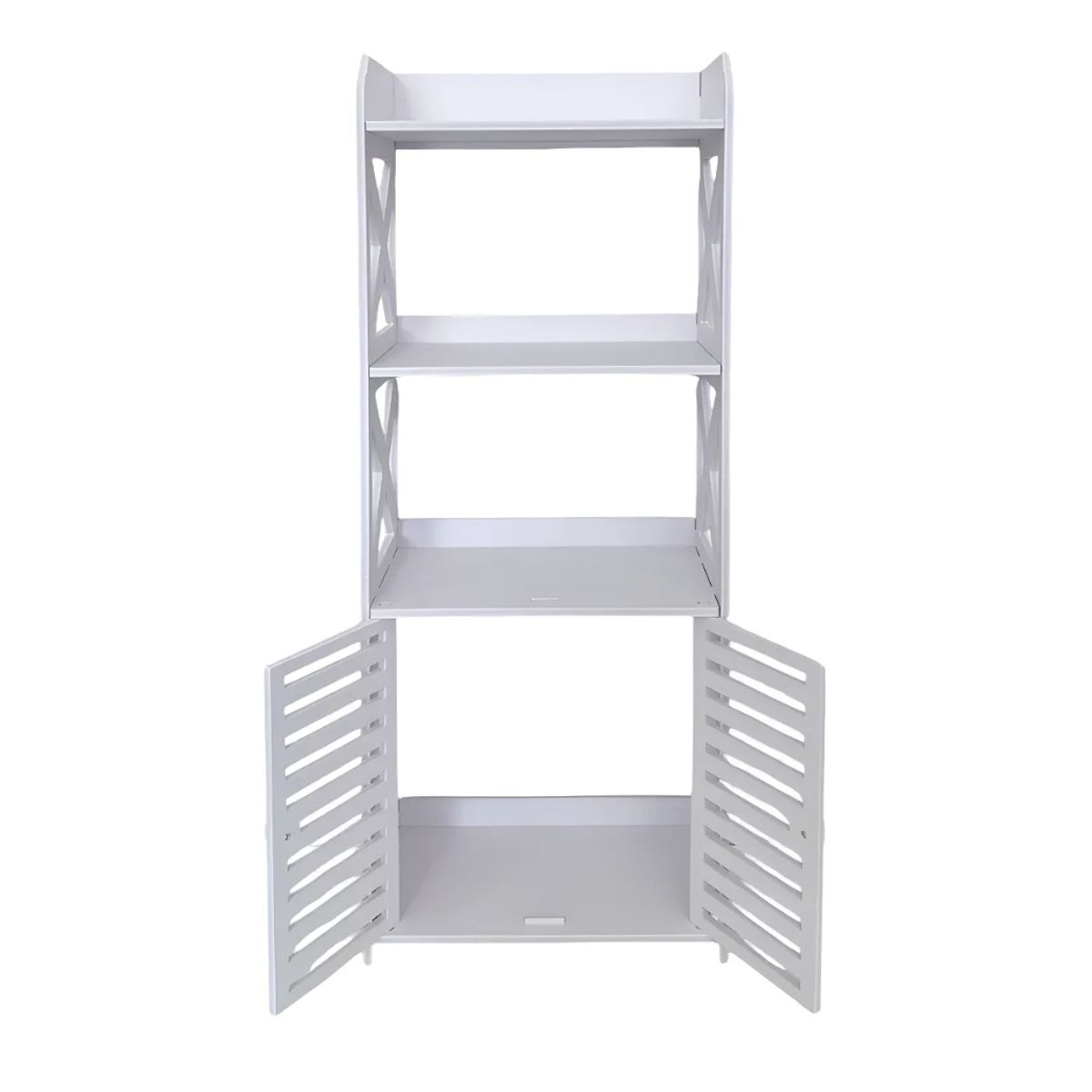 OKAY - Estante De Baño Organizador Multiuso Con Puertas 4 Niveles