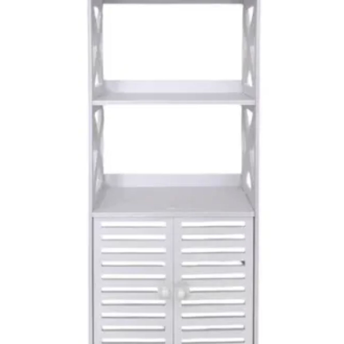 OKAY - Estante De Baño Organizador Multiuso Con Puertas 4 Niveles