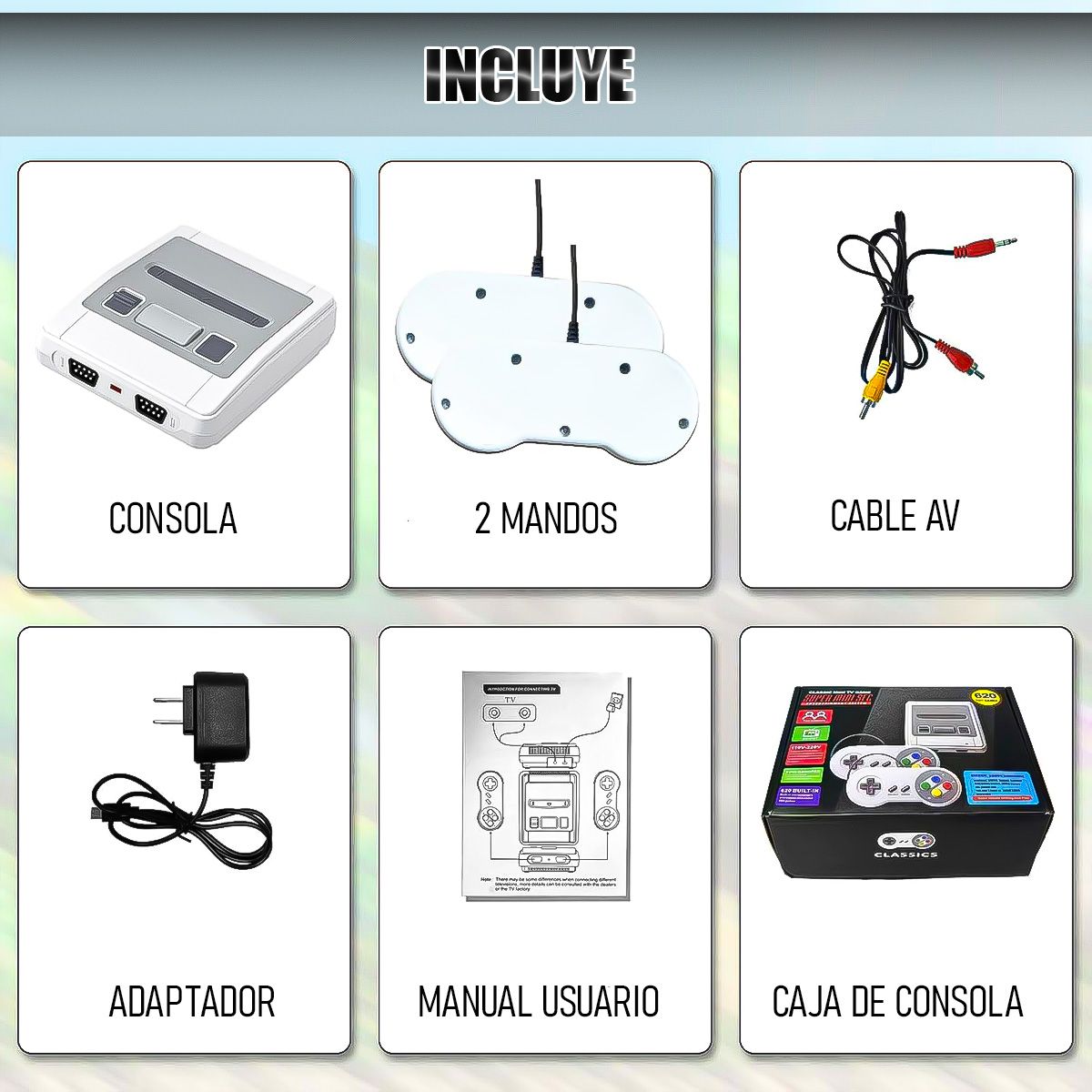 GENERICO - Mini Consola Con 620 Juegos Consola Retro Clásica Videojuegos Clásicos