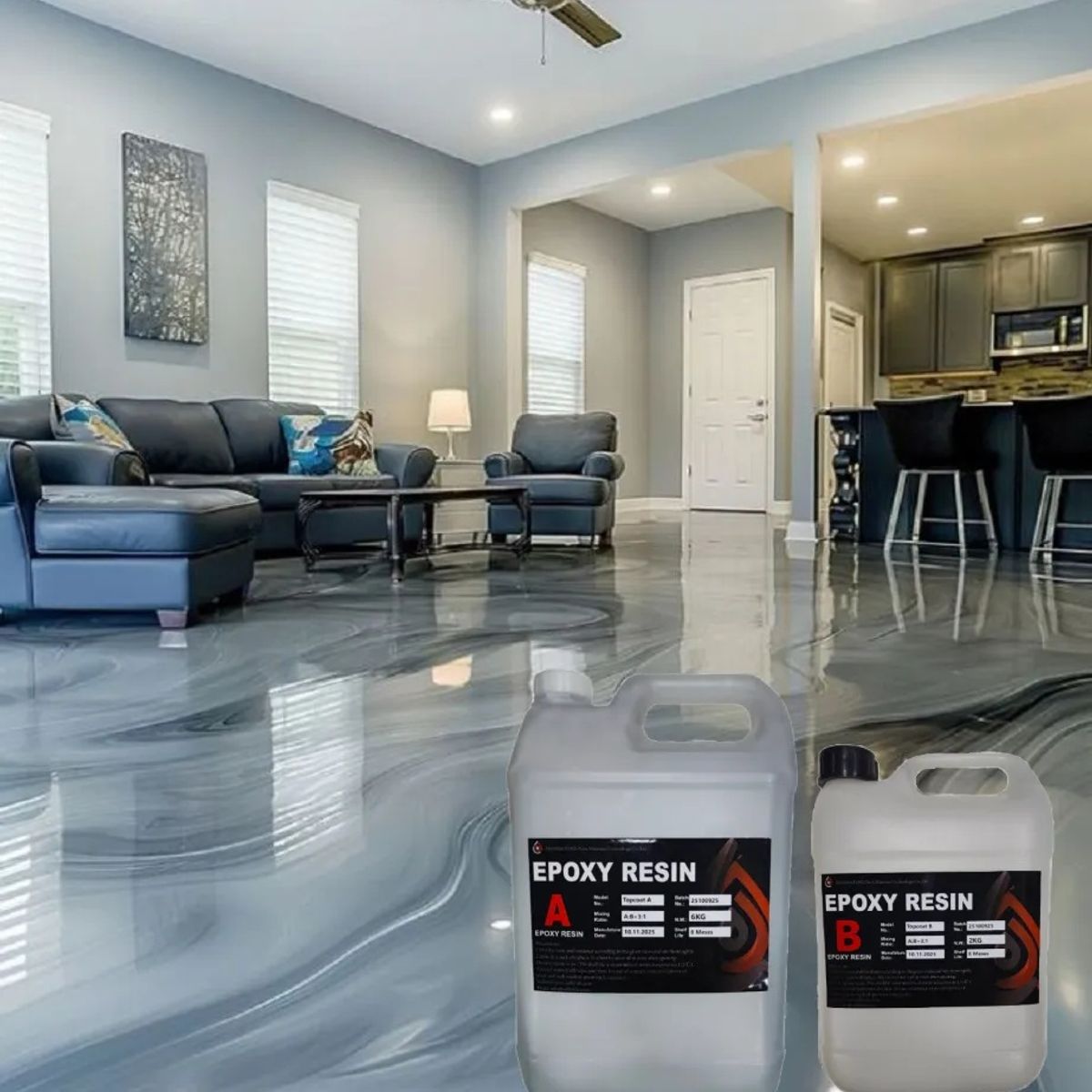 GENERICO - Resina Epóxica Fenólica Para Piso Cristal 8kg  3 : 1 Interior