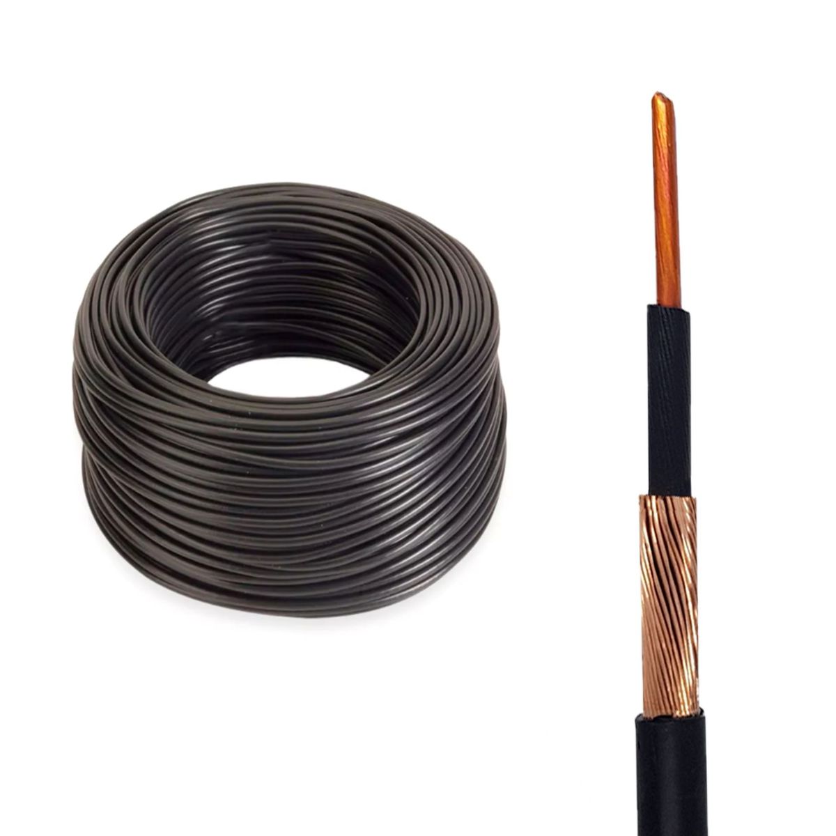 NACIONAL - Cable Alambre Concéntrico Certificado 2x4mm rollo 50mts