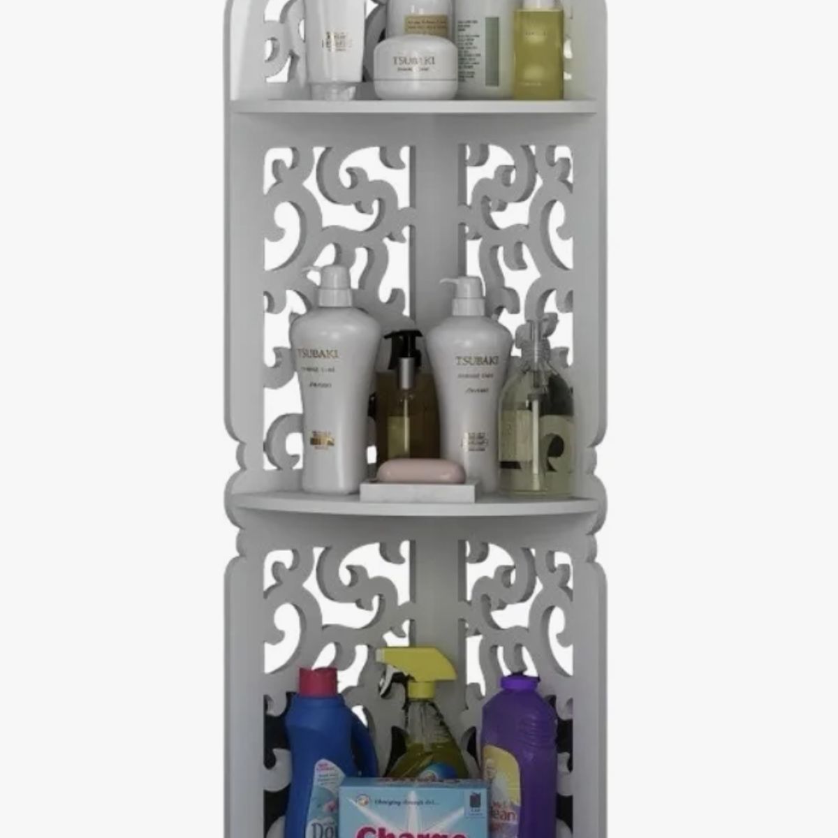 OKAY - Estante Organizador Para Baño 3 Compartimentos Con Diseño Color Blanco
