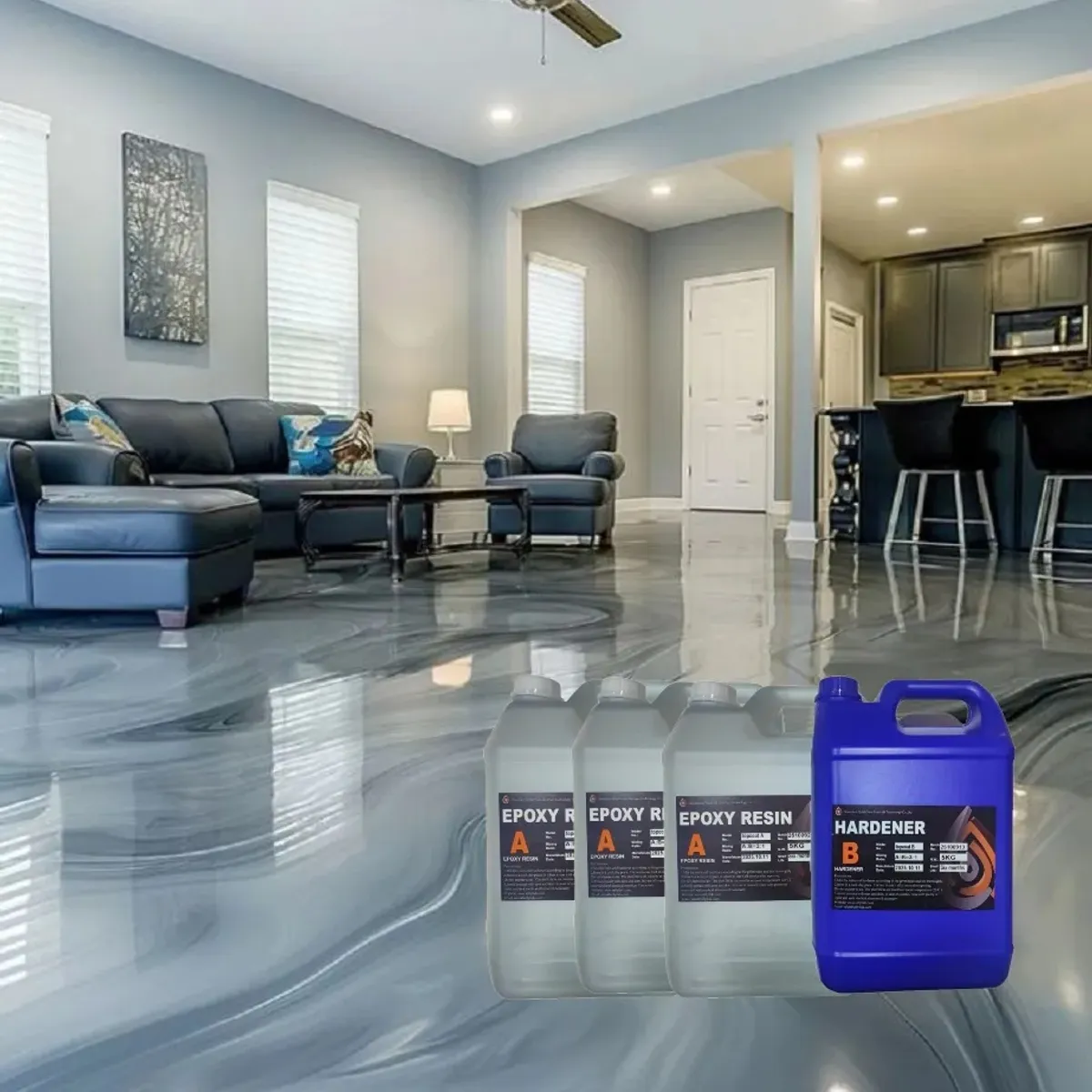 GENERICO - Resina Epóxica Fenólica Para Piso Cristal 20kg  3 : 1 Interior