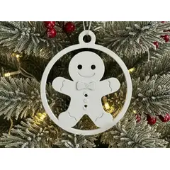 GENERICO - Adorno de árbol de Navidad con colgante de hombre de jengibre