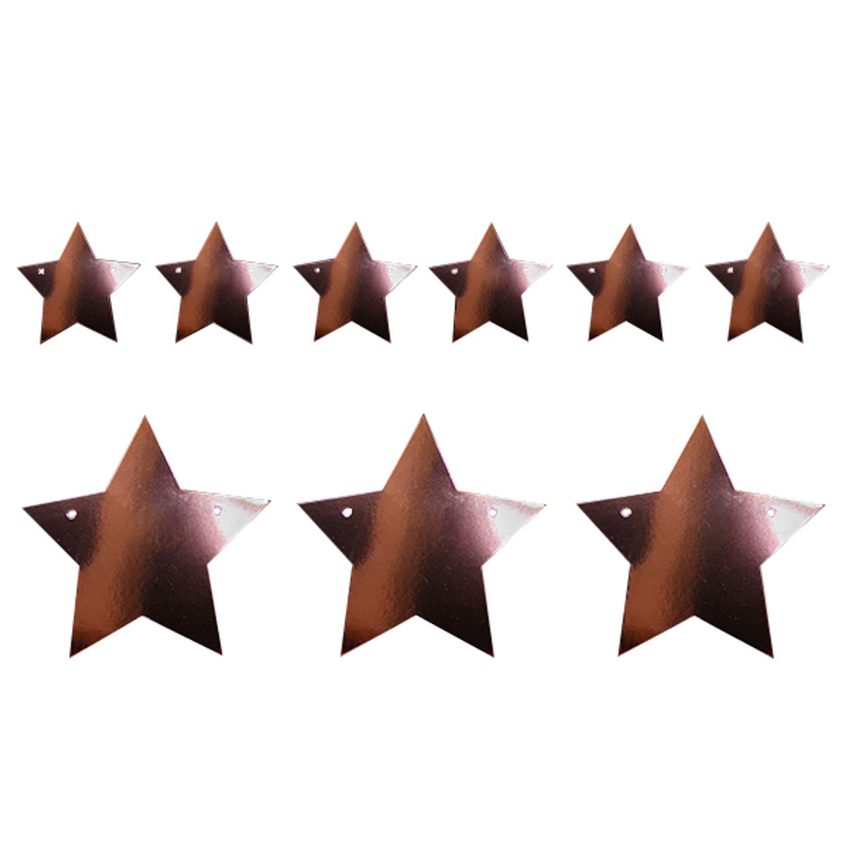 GENERICO - GUIRNALDA ESTRELLA 3M ROSE GOLD METAL X1 UNI