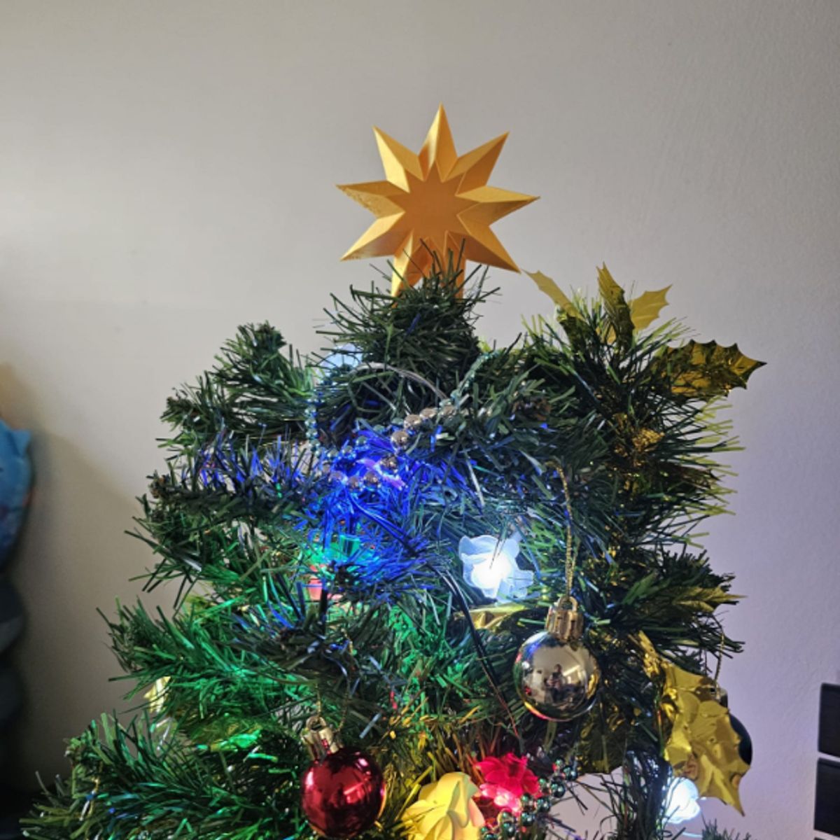 GENERICO - Remate para árbol de Navidad - Estrella de 9 puntas
