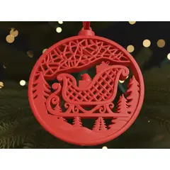 GENERICO - Adorno navideño de Trineo de Santa