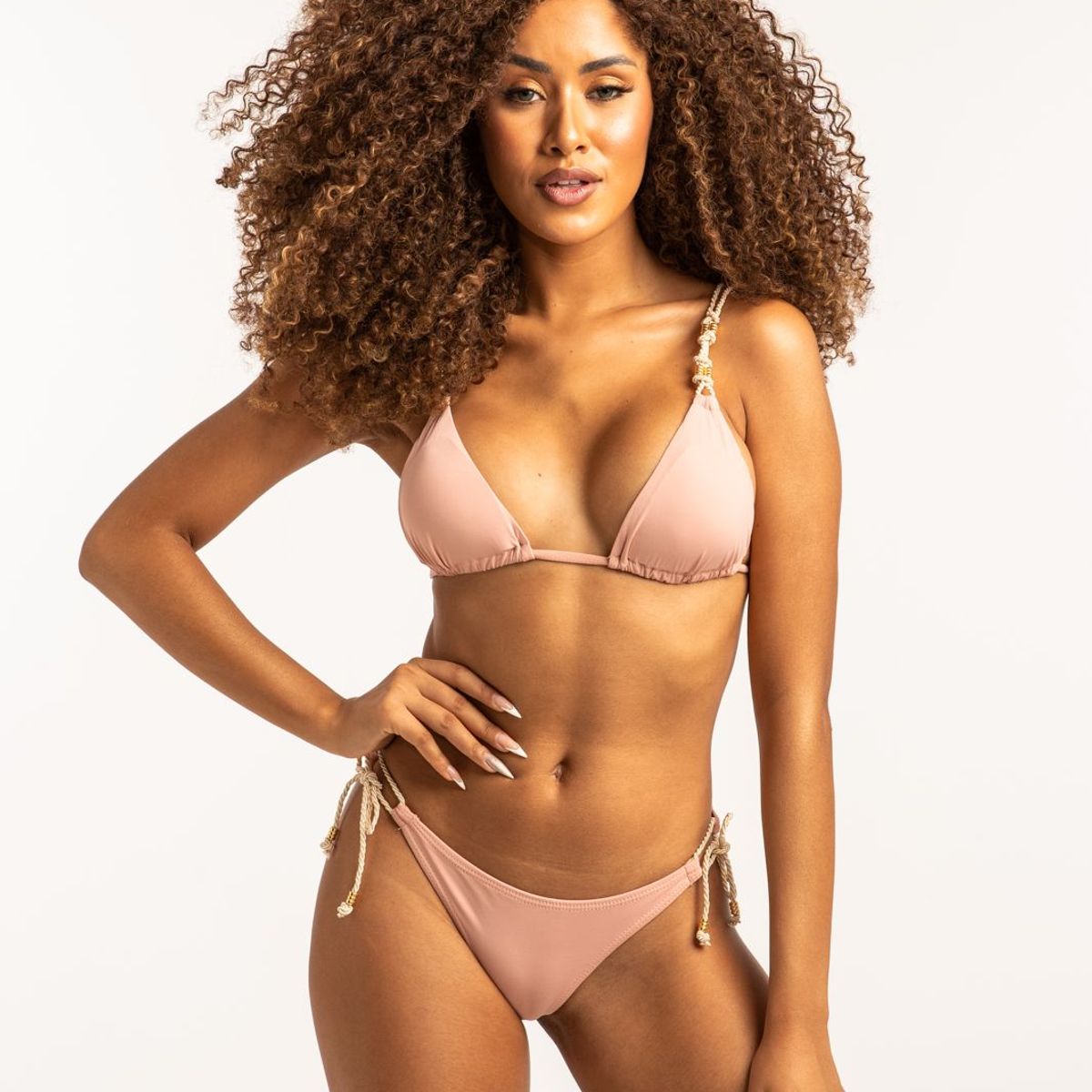 SOL AMADO - Traje de Baño Mujer Conjunto de Bikini  Lazos Laterales