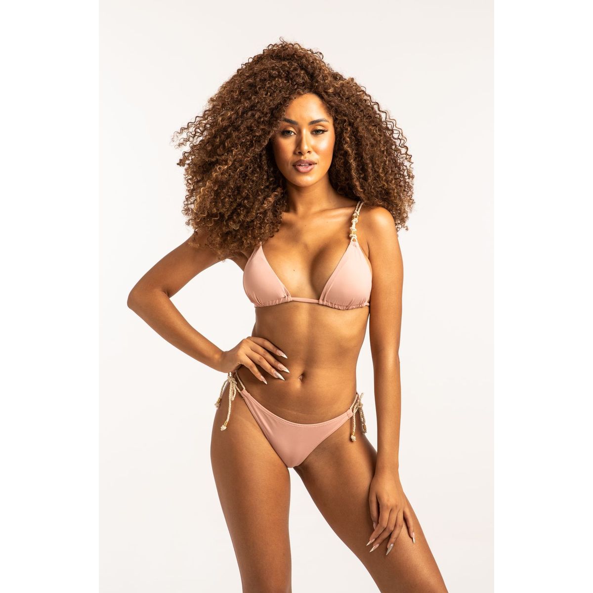 SOL AMADO - Traje de Baño Mujer Conjunto de Bikini  Lazos Laterales