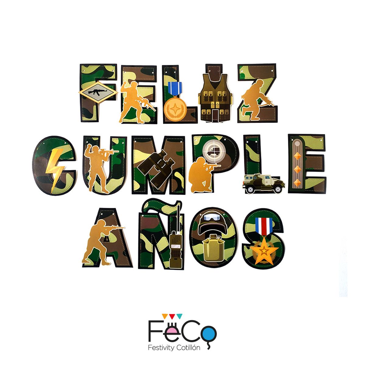 GENERICO - GUIRNALDA FC MILITAR 4M X1 UNI