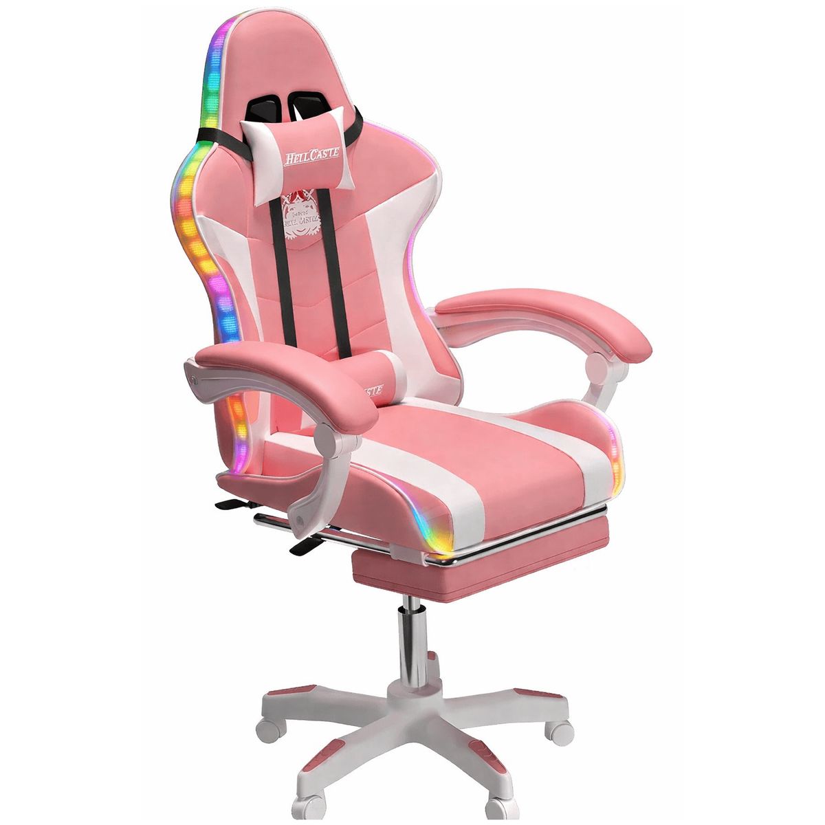 HELL CASTLE - Silla Gamer Rgb Profesional Reclinable Con Luz Variable Homer