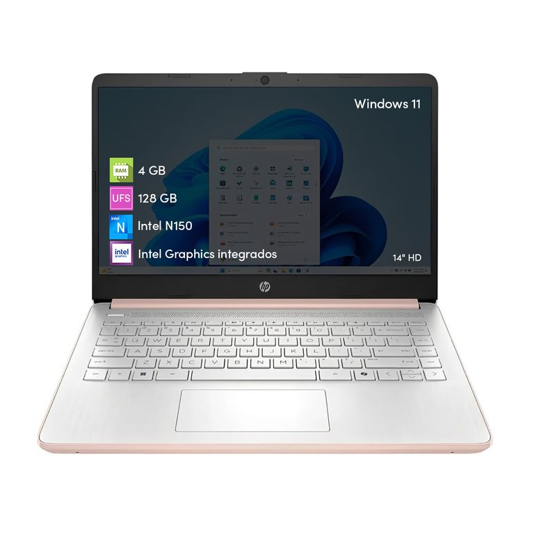 Notebook Intel N150 4GB 128GB 14 HD Rose Gold Win11