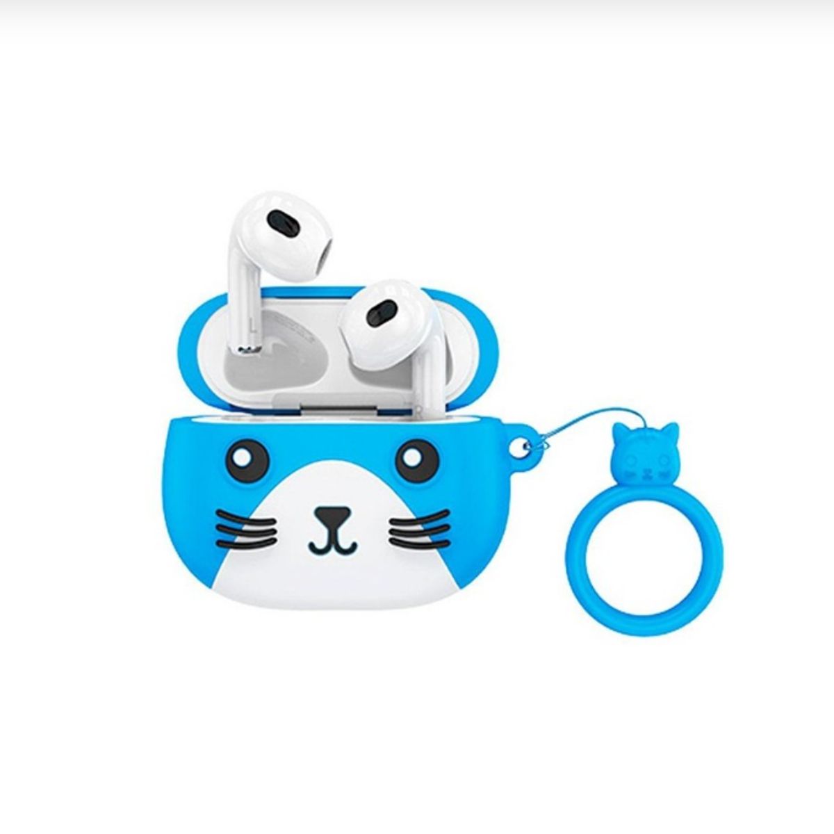 HOCO - Audífonos Inalámbricos Bluetooth In Ear + Estuche de Gato Azul Hoco EW46