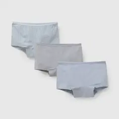 COLLOKY - Pack x3 calzon cintura elasticada niña celeste 2/3A a +12A