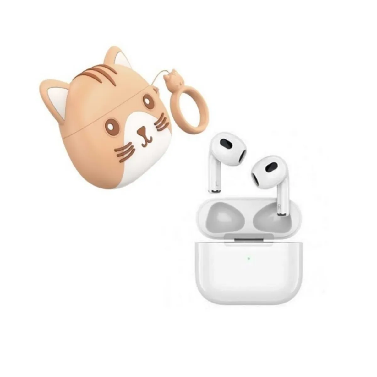 HOCO - Audífonos Inalámbricos Bluetooth In Ear + Estuche de Gato Beige Hoco EW46