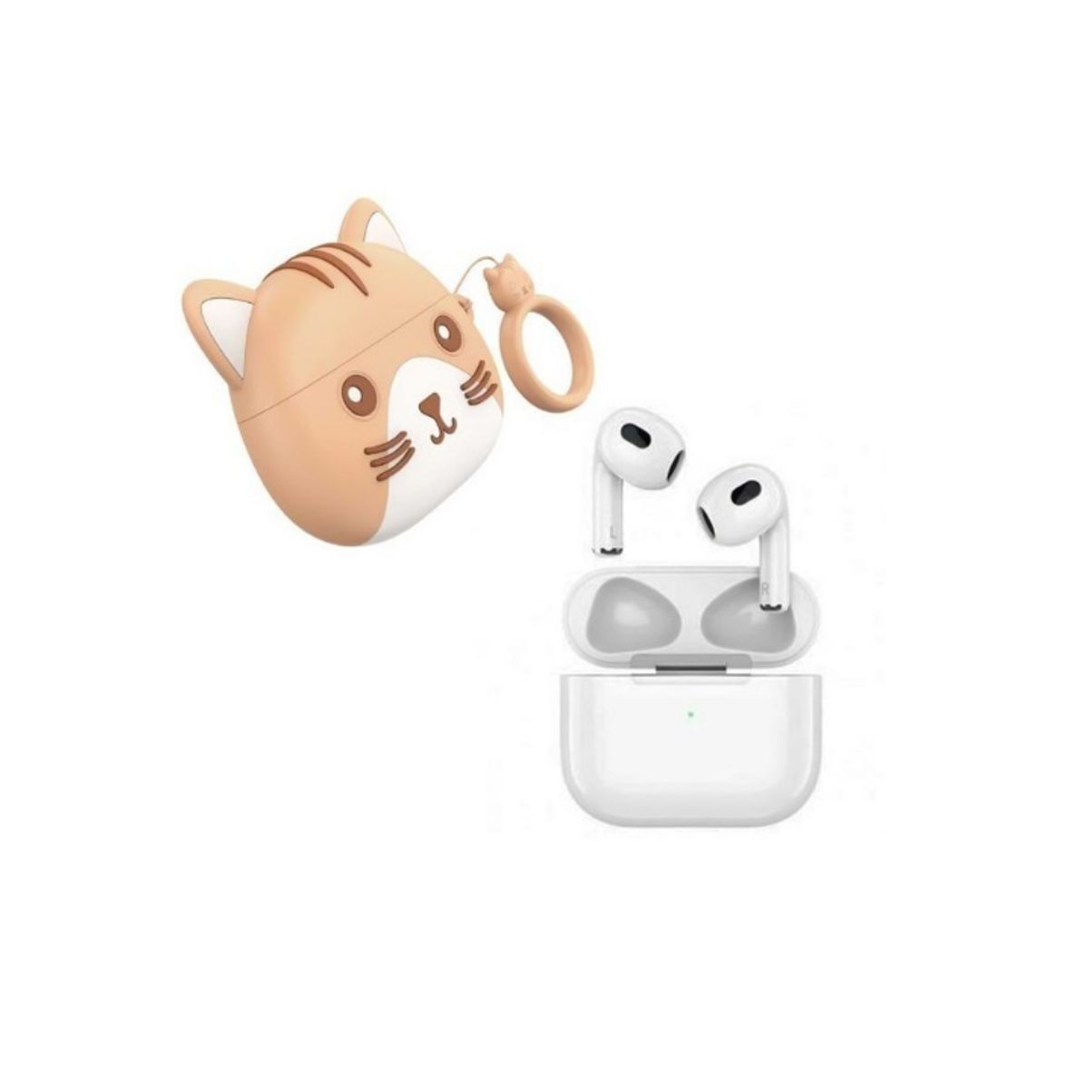 HOCO - Audífonos Inalámbricos Bluetooth In Ear + Estuche de Gato Beige Hoco EW46