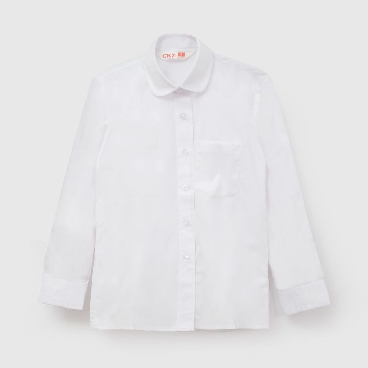COLLOKY - Blusa Escolar de niña Blanca con Botones de Reemplazo