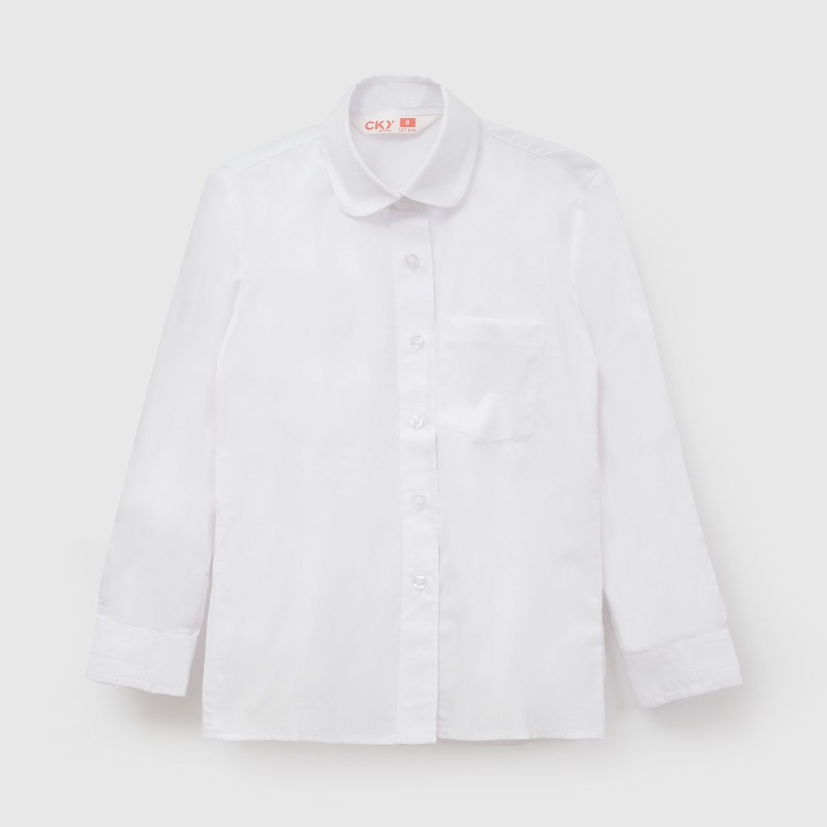 COLLOKY - Blusa Escolar de niña Blanca con Botones de Reemplazo