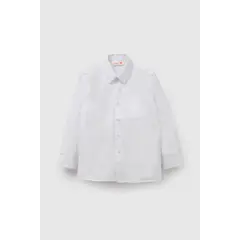 COLLOKY - Camisa Escolar de niño Blanca con Botones y Costuras Resistentes