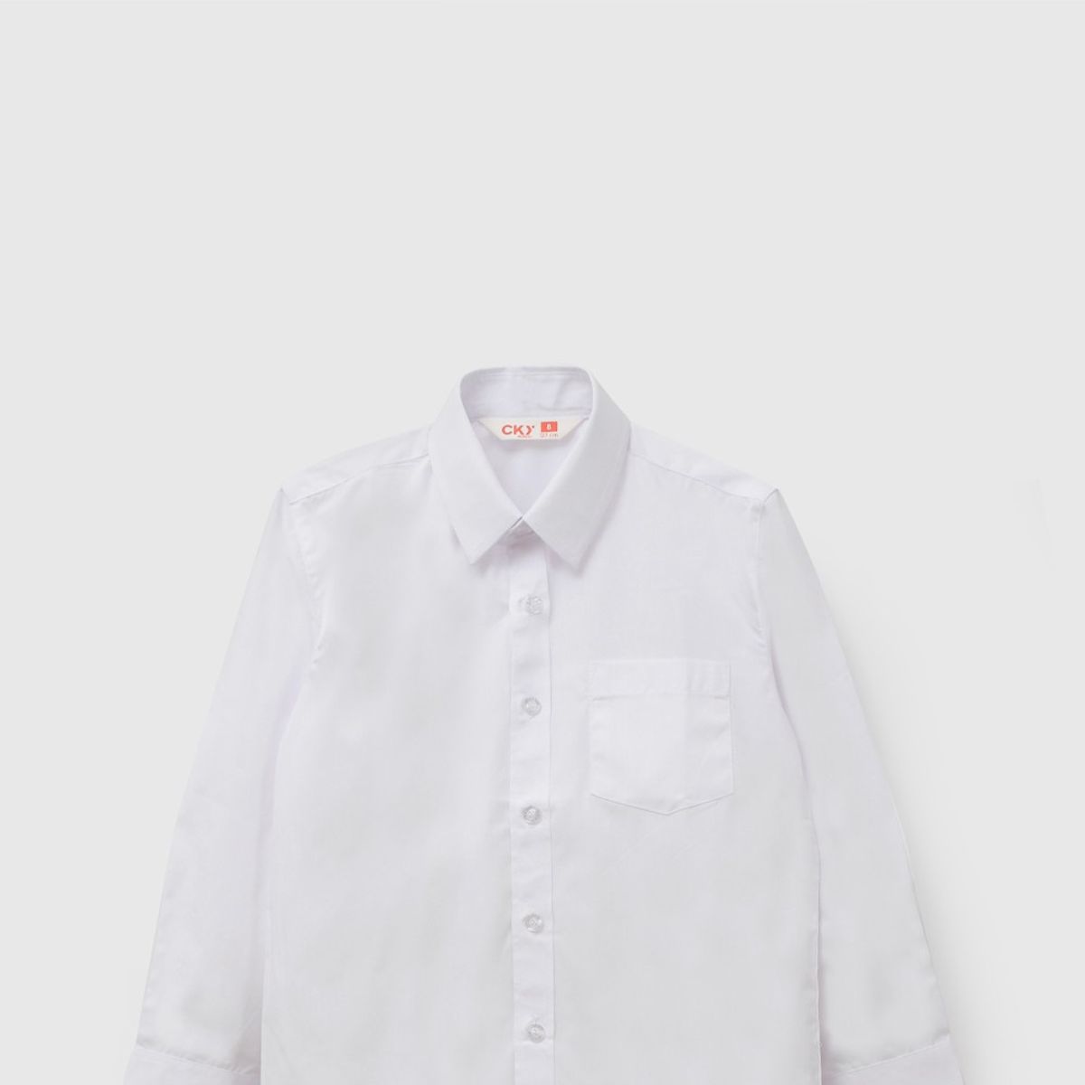 COLLOKY - Camisa Escolar de niño Blanca con Botones y Costuras Resistentes