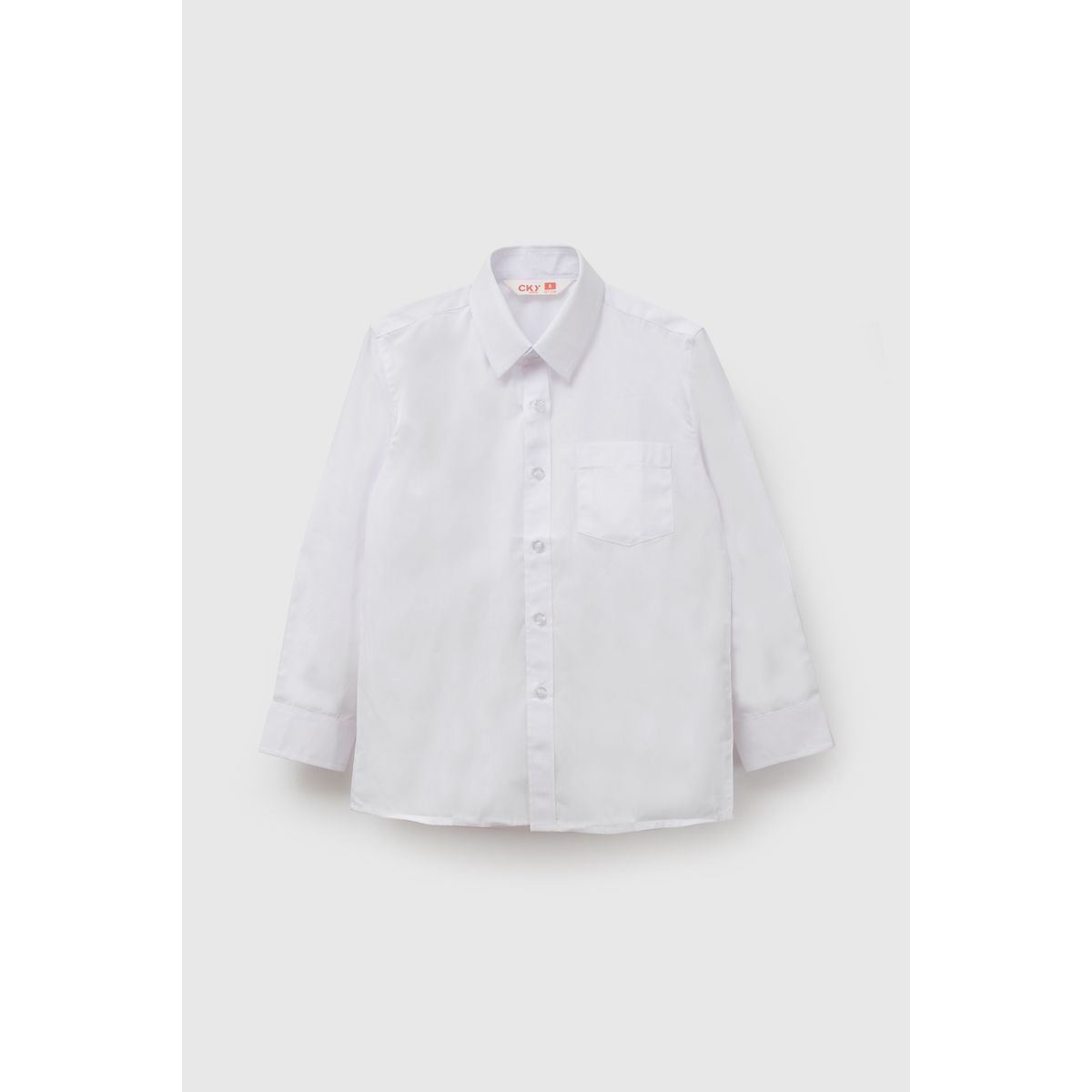 COLLOKY - Camisa Escolar de niño Blanca con Botones y Costuras Resistentes