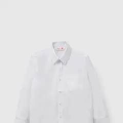 COLLOKY - Camisa Escolar de niño Blanca con Botones y Costuras Resistentes