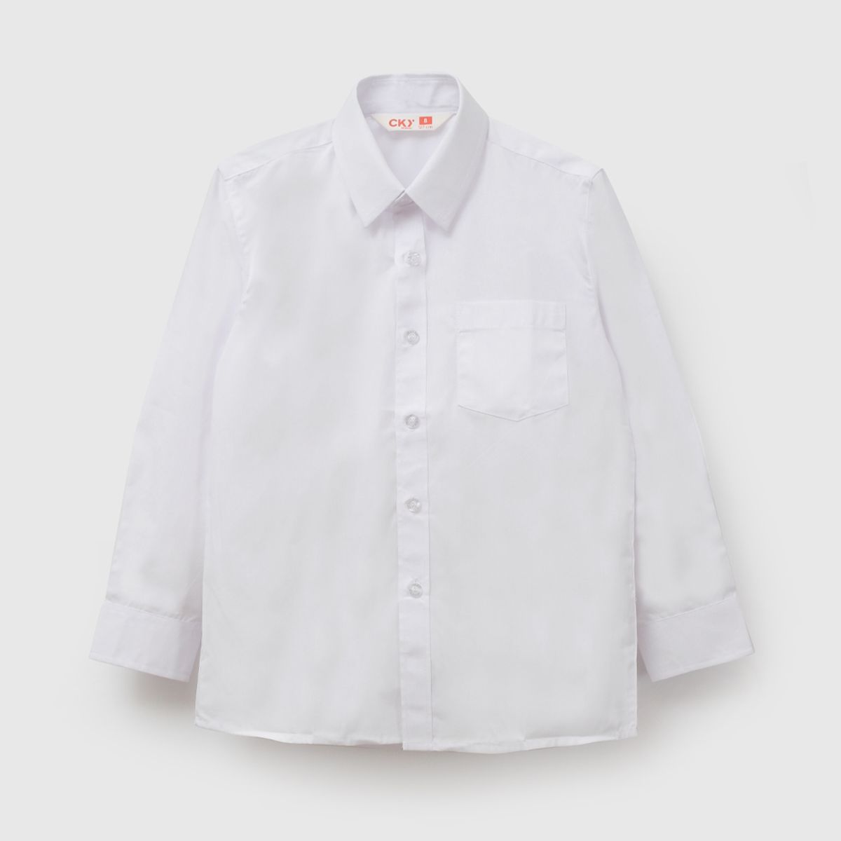 COLLOKY - Camisa Escolar de niño Blanca con Botones y Costuras Resistentes