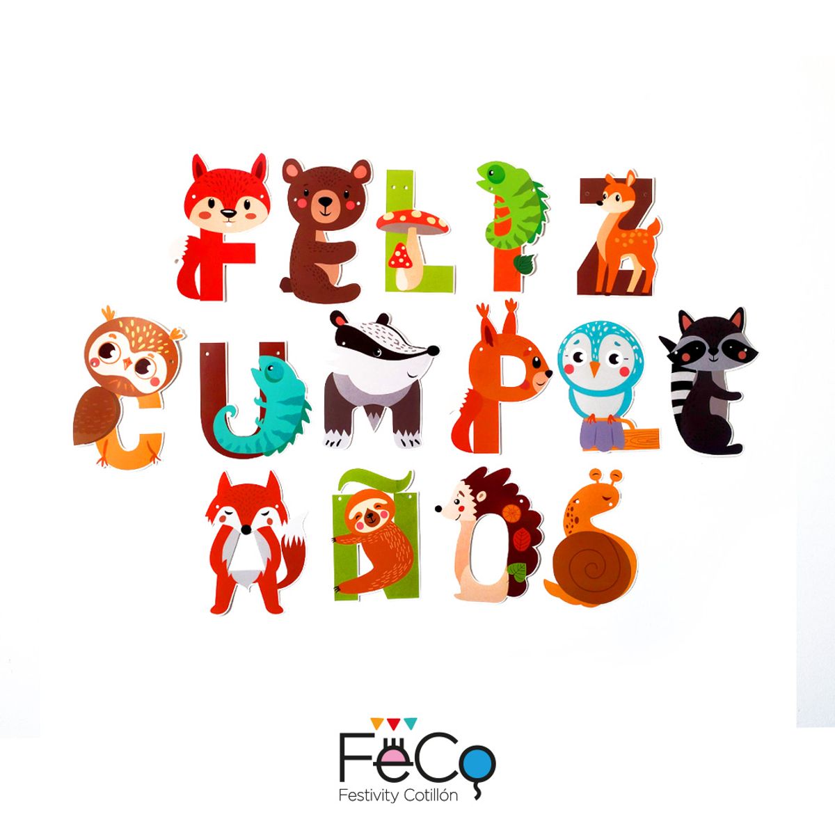 GENERICO - GUIRNALDA FC ANIMALES 4M X1 UNI