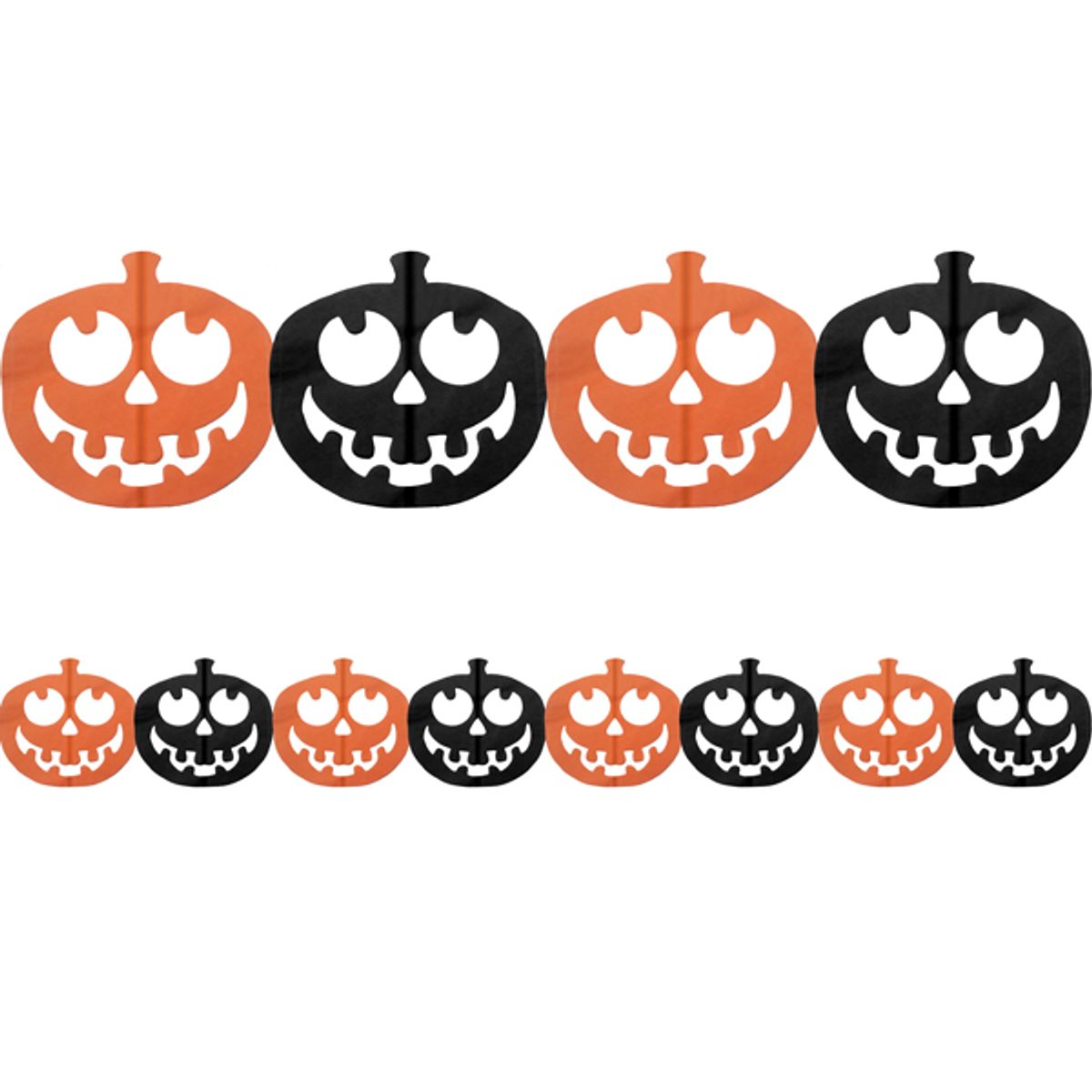 GENERICO - GUIRNALDA HALLOWEEN CALABAZA MEDIANA 20CM X 2MT X1 UNI