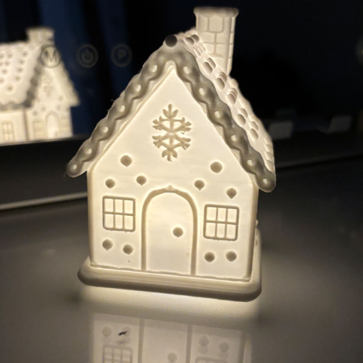 GENERICO - Portavelas LED- Casa de Navidad Invernal