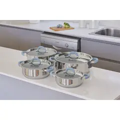 BOLTON - Arrocera Acero Inoxidable Plateado 2 Litros 20 cm