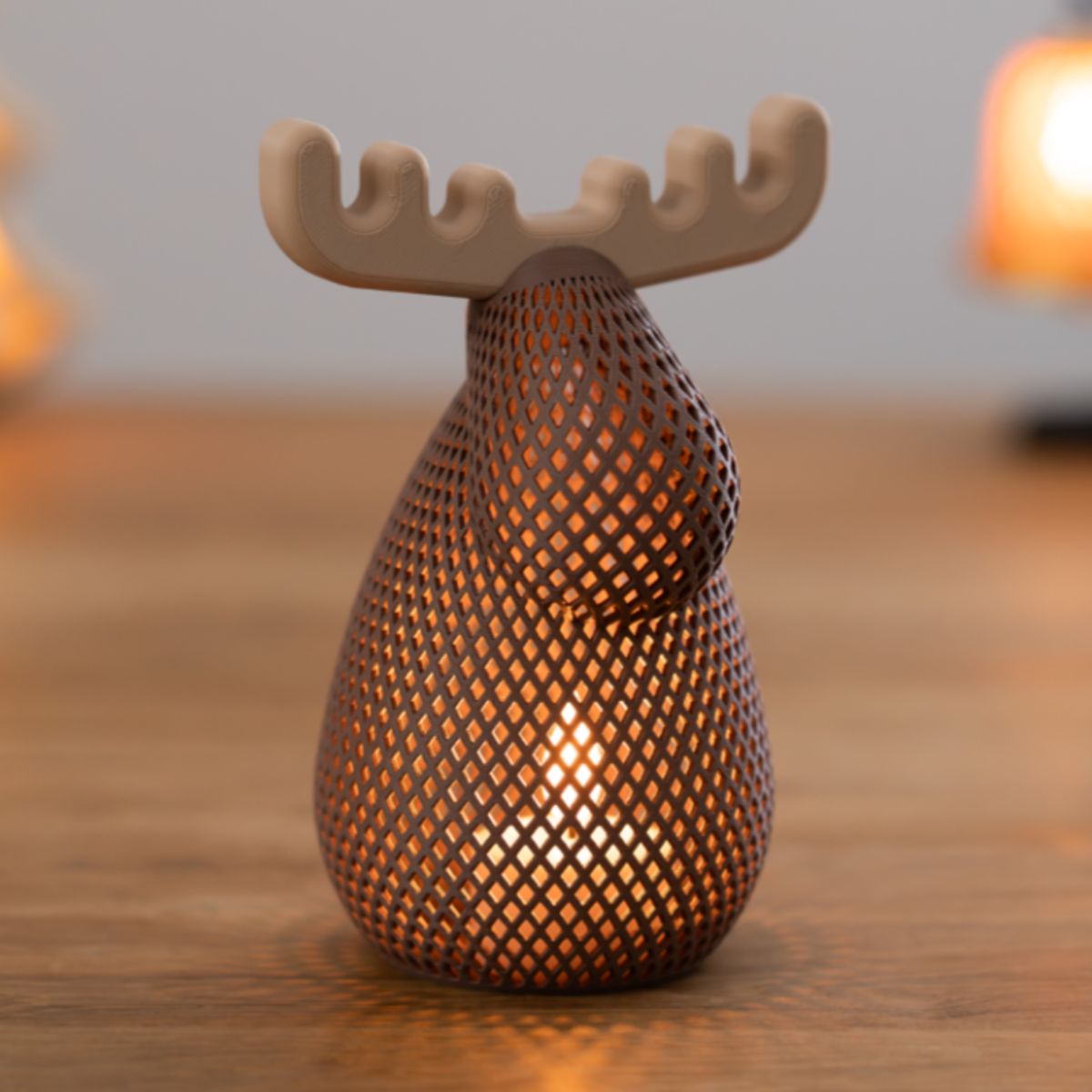 GENERICO - Portavelas LED de Reno Navideño