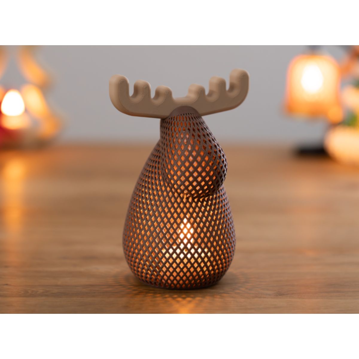 GENERICO - Portavelas LED de Reno Navideño