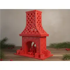 GENERICO - Decoración de Chimenea Navideña