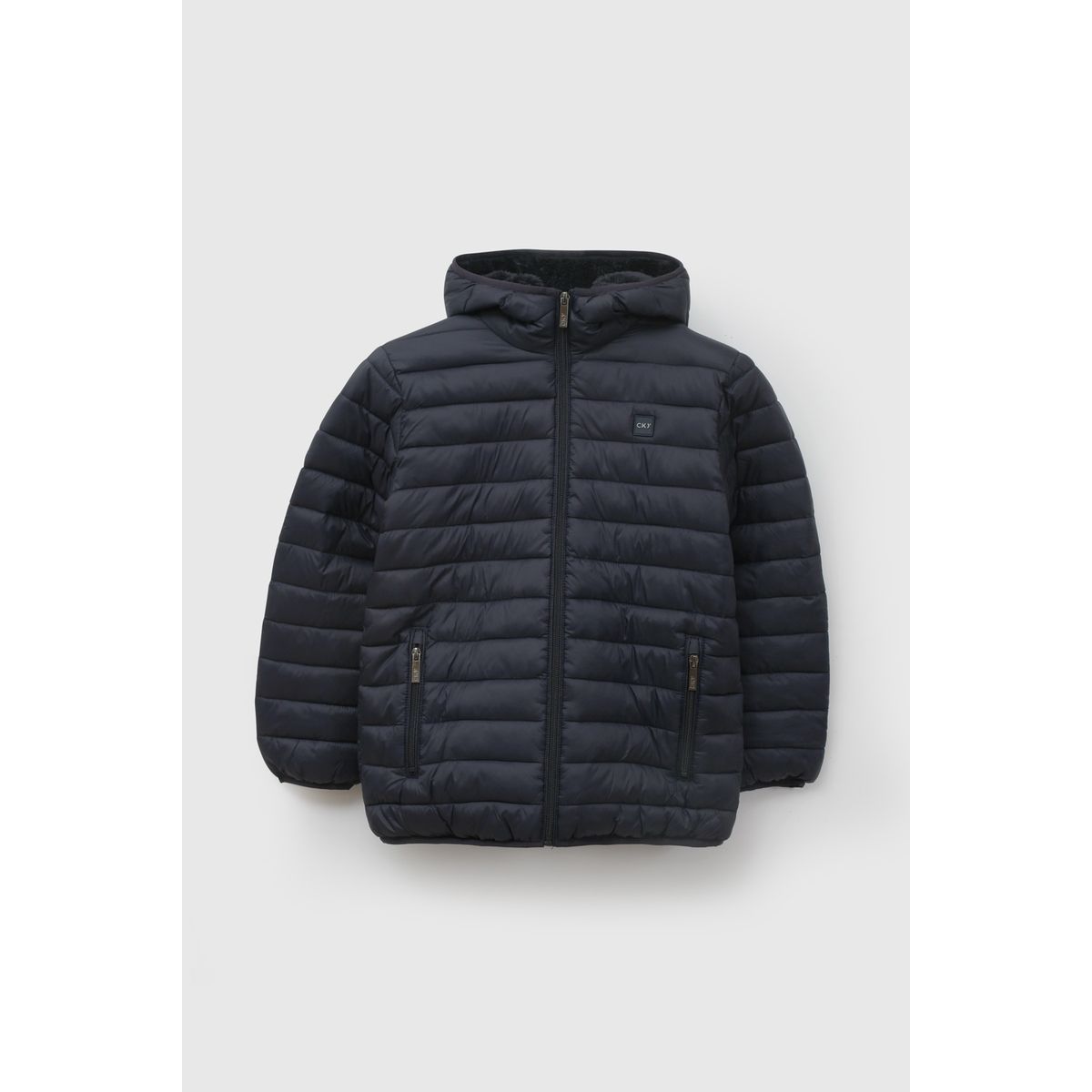 COLLOKY - Parka Escolar Unisex Azul con Fleece Interior