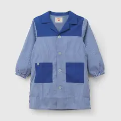 COLLOKY - Delantal Escolar de niño Azul con Botones y Costuras Resistentes