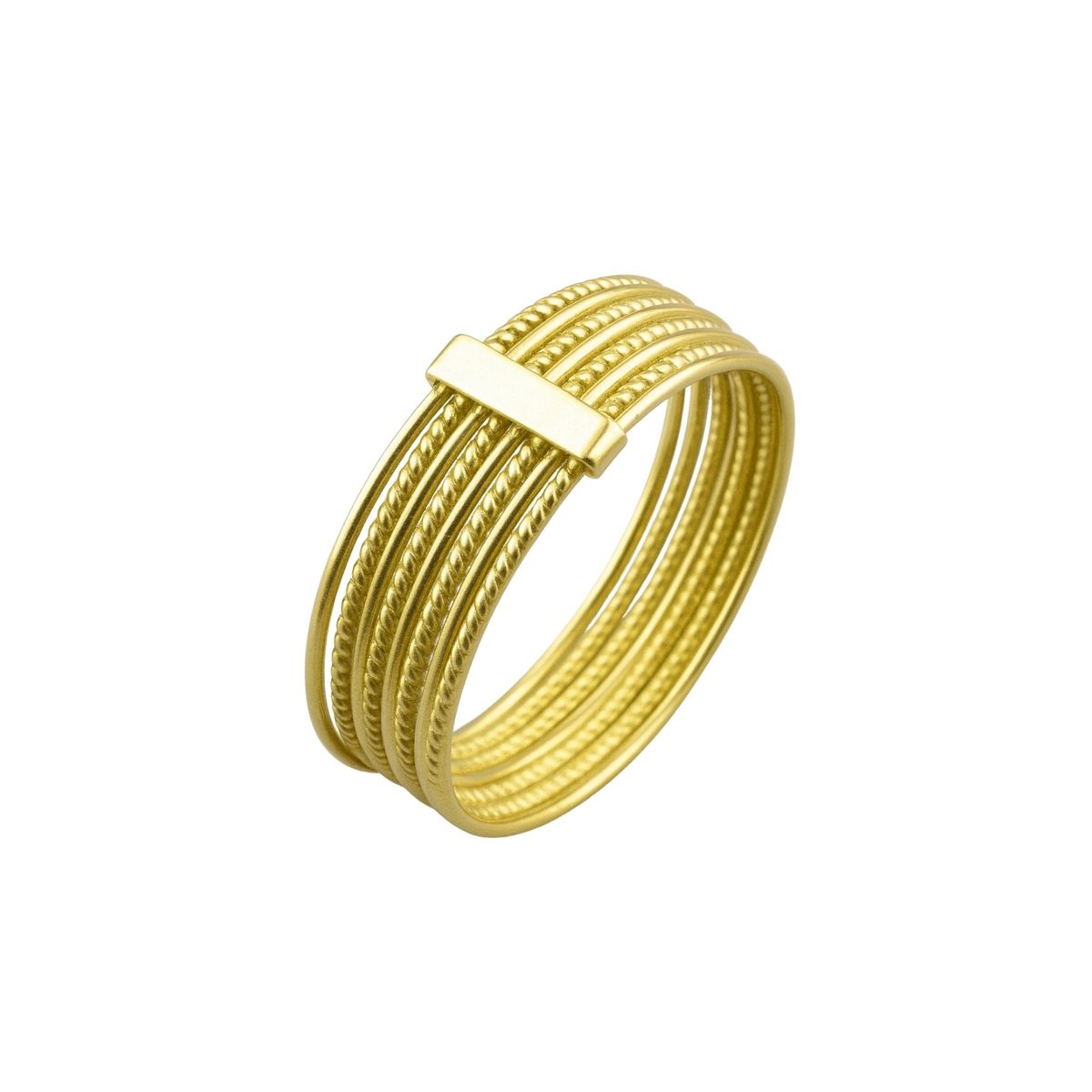 JB JOYAS BARON - Anillo Oro 18kt Platino Semanario Barra