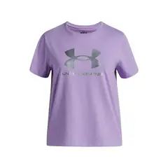 UNDER ARMOUR - Polera Manga Corta Lifestyle para Niña Rival Morado